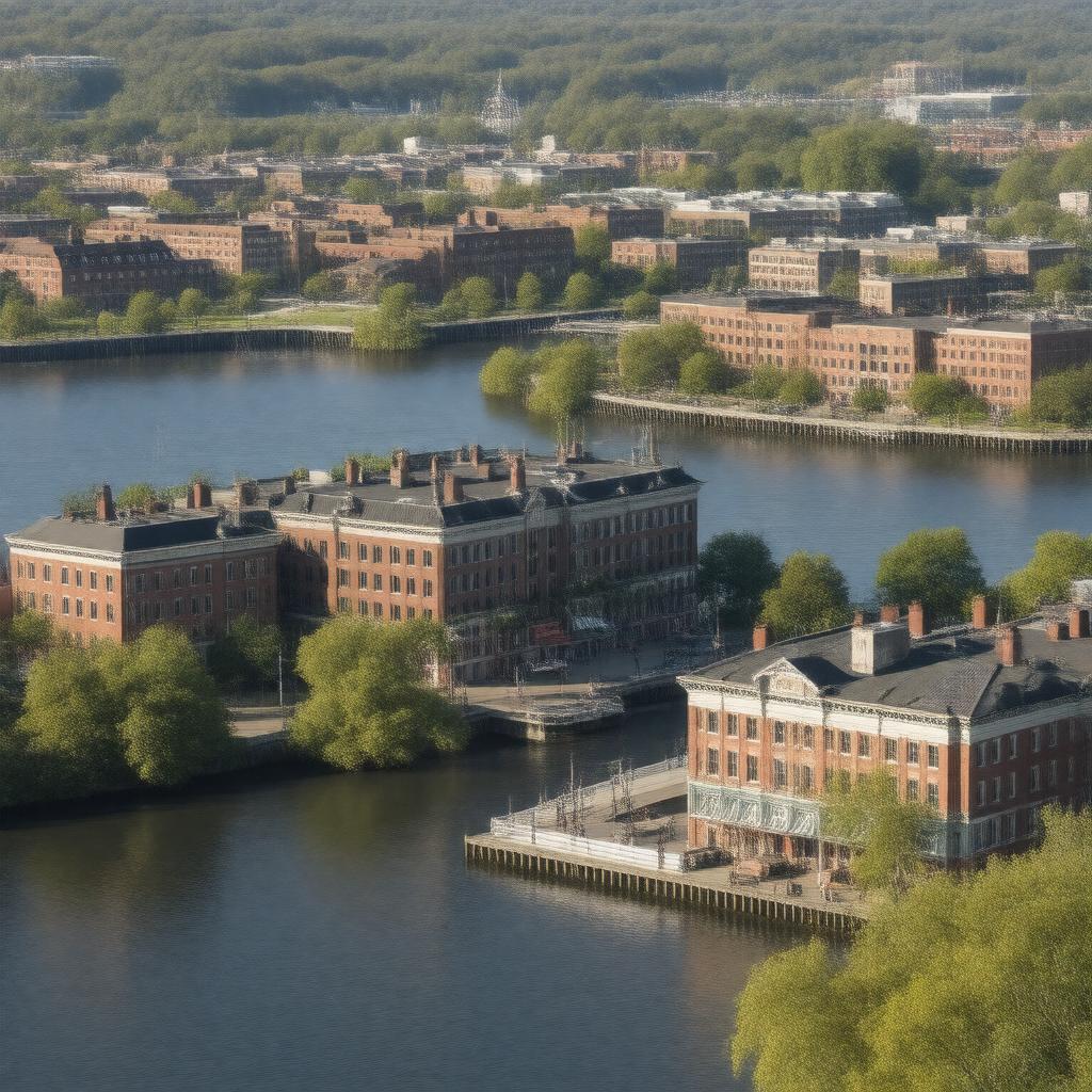 AI-created image of Amsterdam, New York, United States