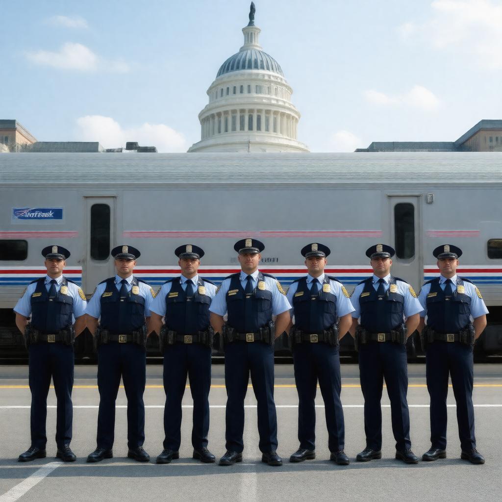 Click to view larger image AI-created image of Amtrak Police Department