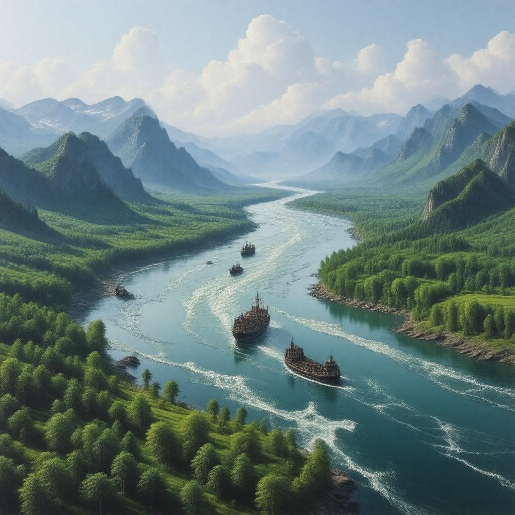 AI-created image of Amur River
