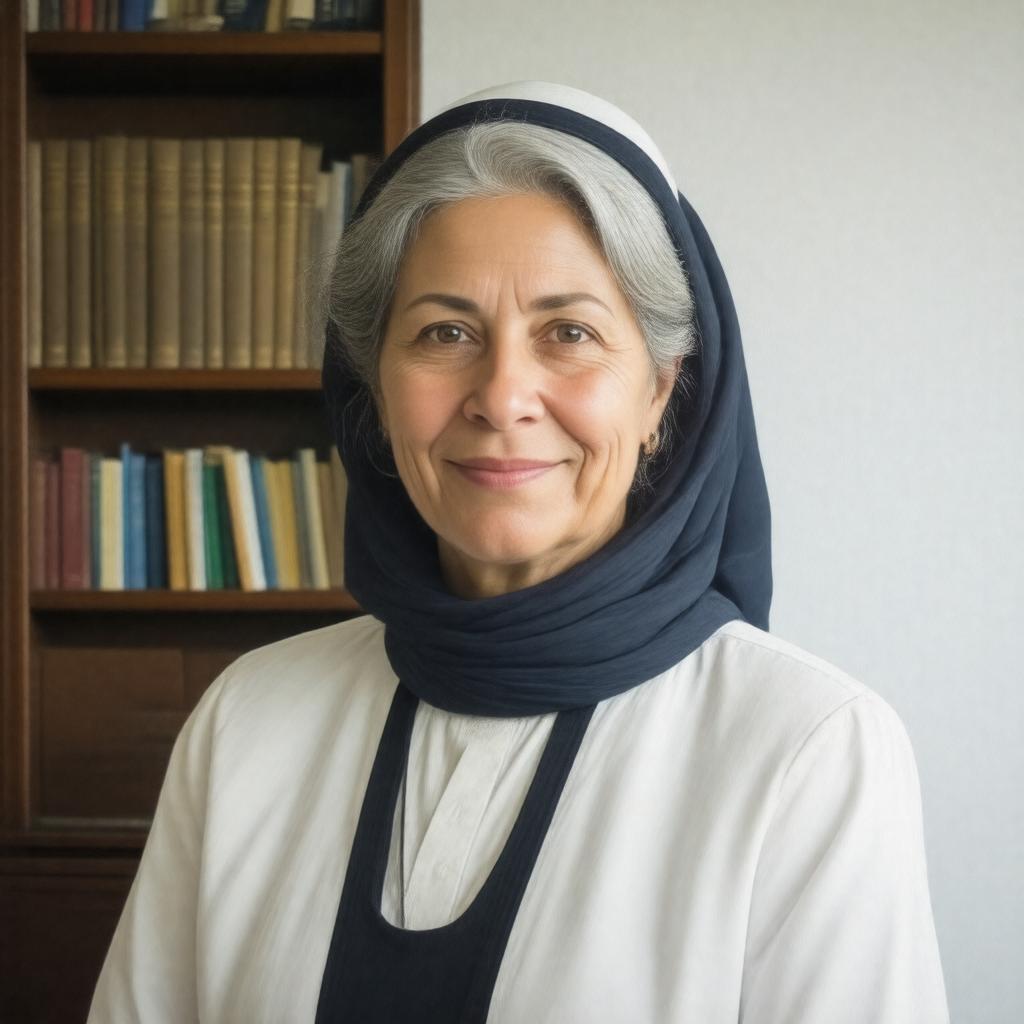 Click to view larger image AI-created image of Amy Eilberg