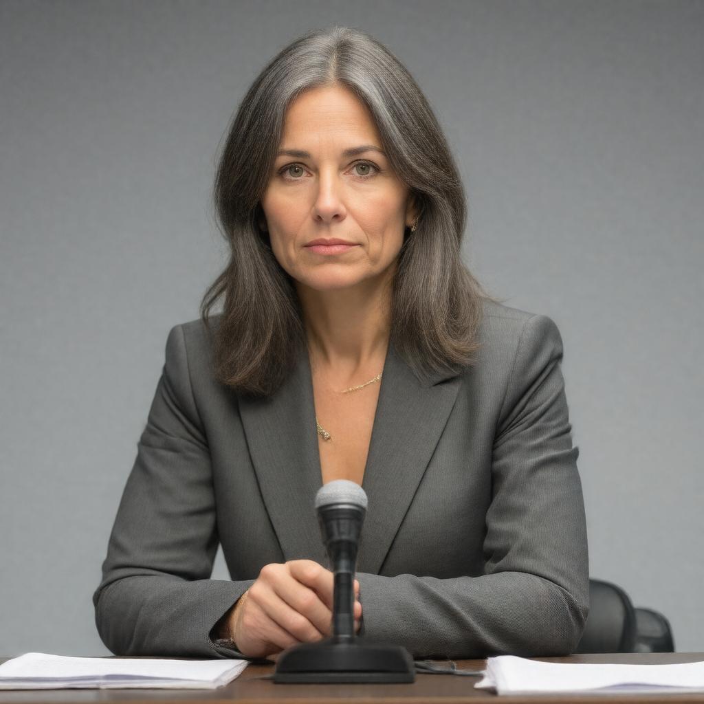 Click to view larger image AI-created image of Amy Goodman