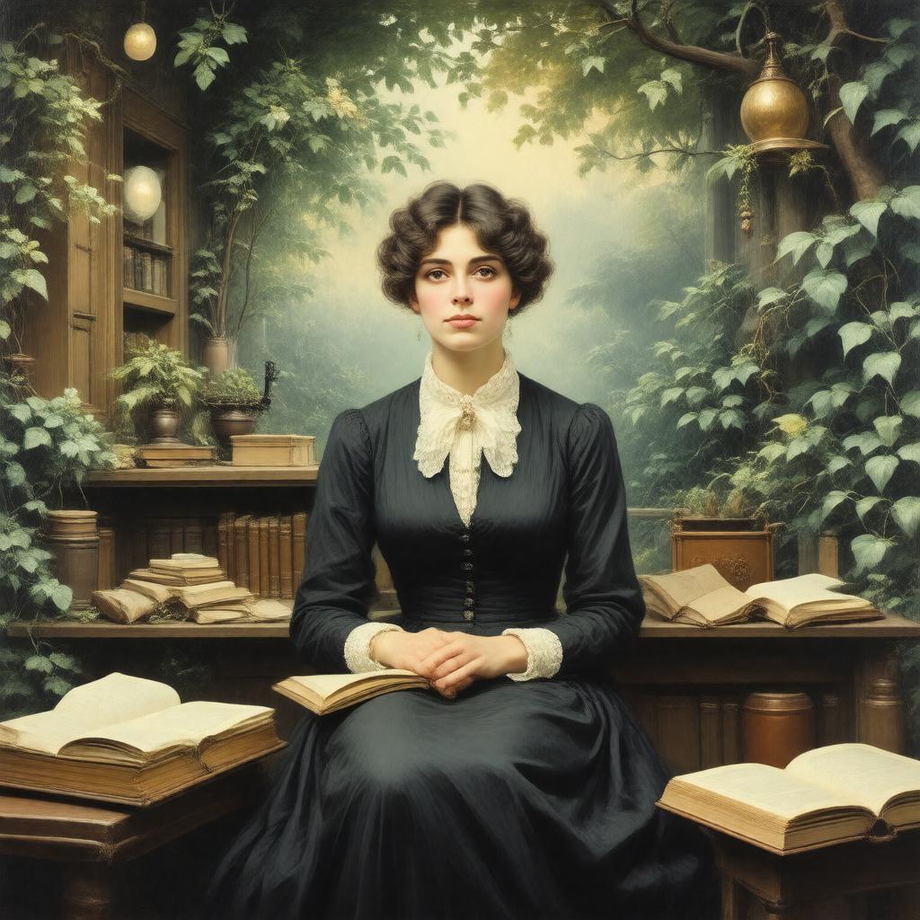 AI-created image of Amy Lowell