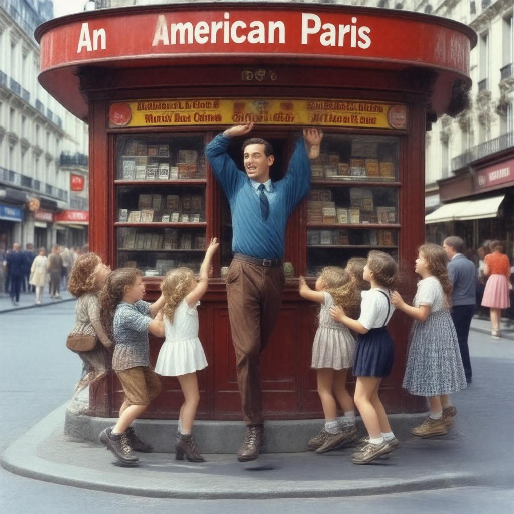 AI-created image of An American in Paris
