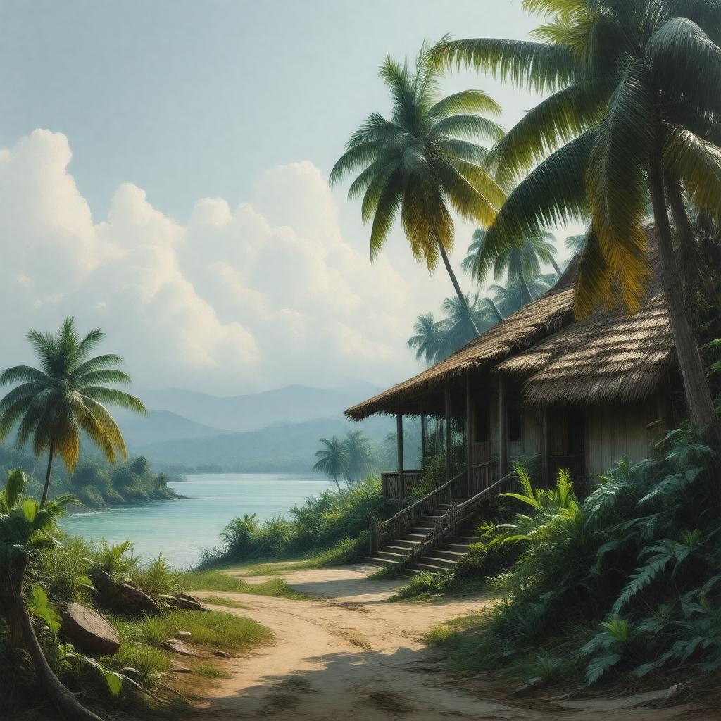 AI-created image of An Outcast of the Islands