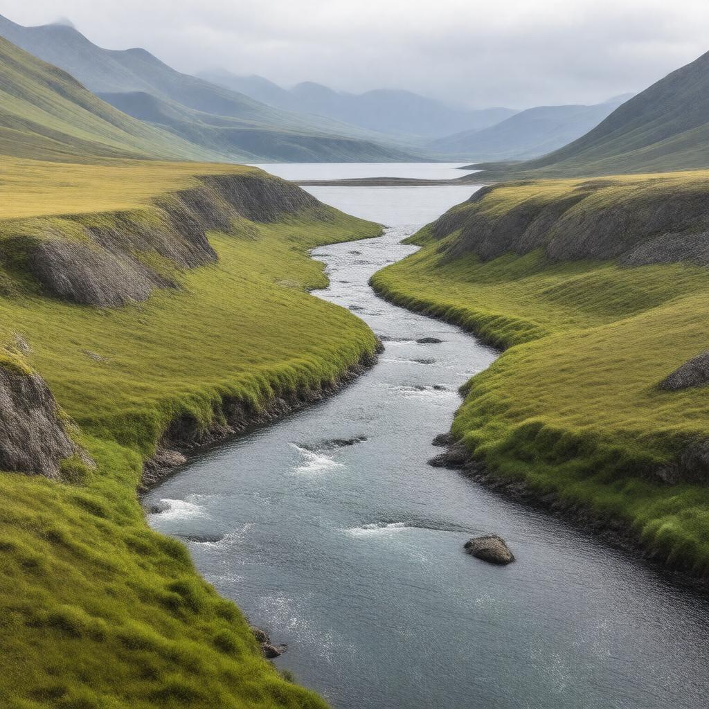 AI-created image of Anabar River