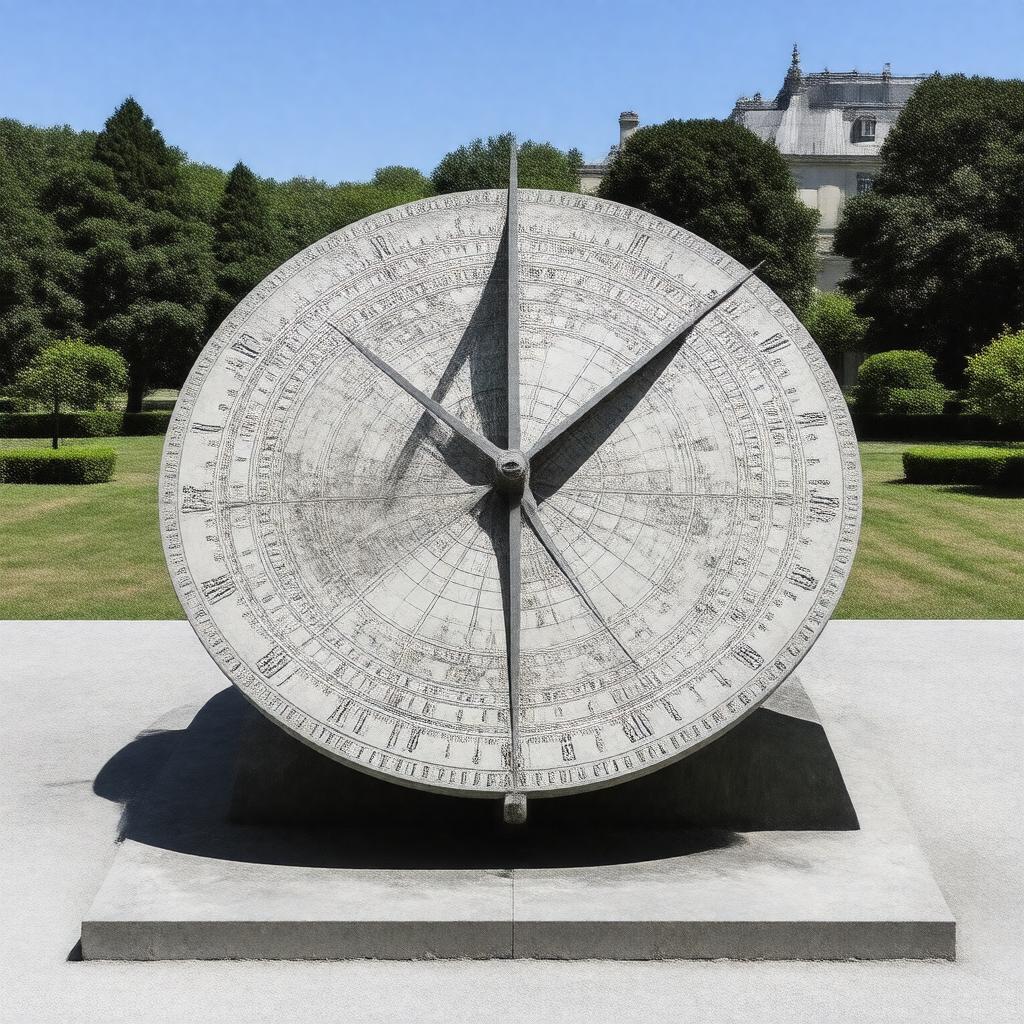 AI-created image of Analemmatic sundial, Paris Observatory