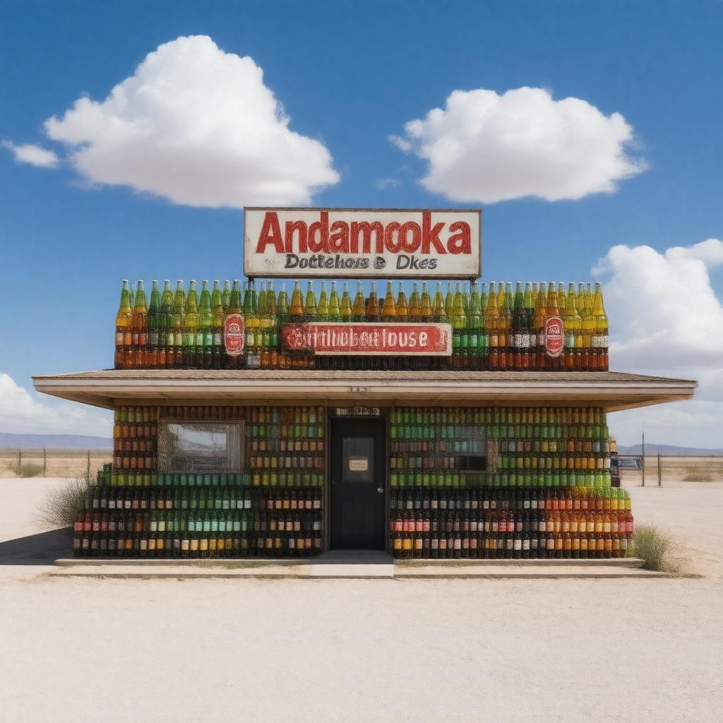 AI-created image of Andamooka Dukes Bottlehouse Motel