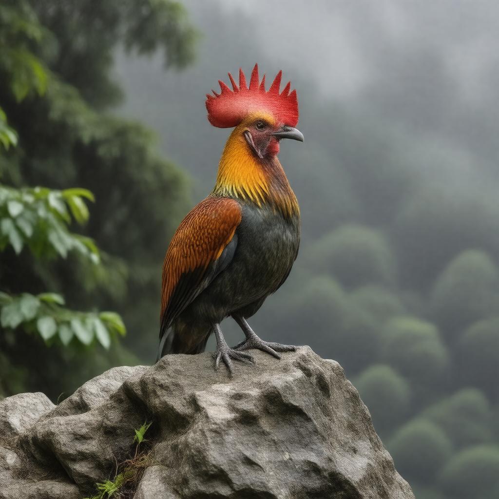 AI-created image of Andean cock-of-the-rock
