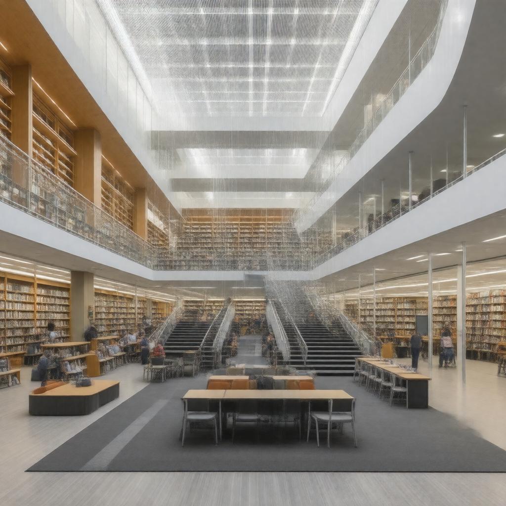Click to view larger image AI-created image of Anderson Academic Commons