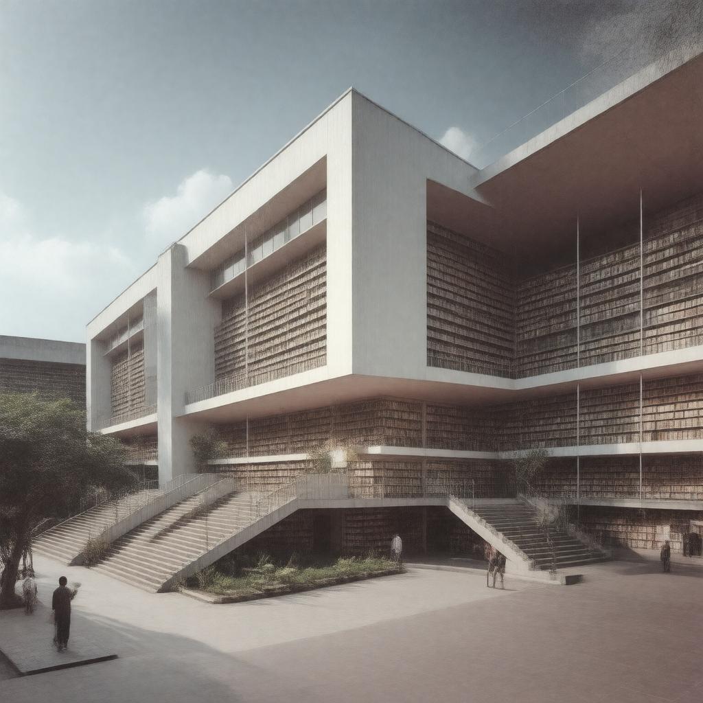 AI-created image of Andrés Bello Central Library