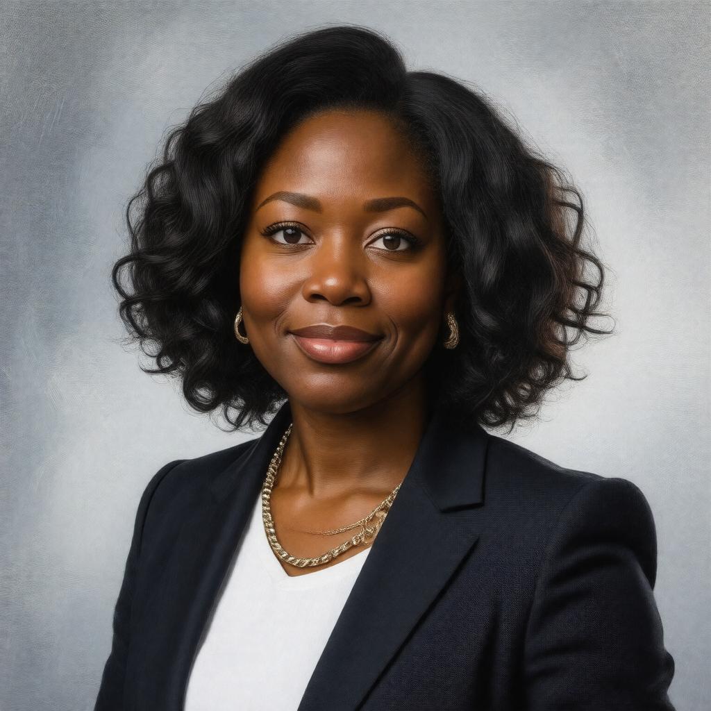 Click to view larger image AI-created image of Andrea Campbell