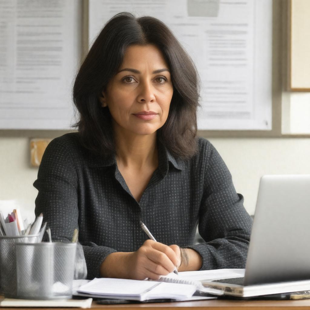 AI-created image of Andrea Elliott