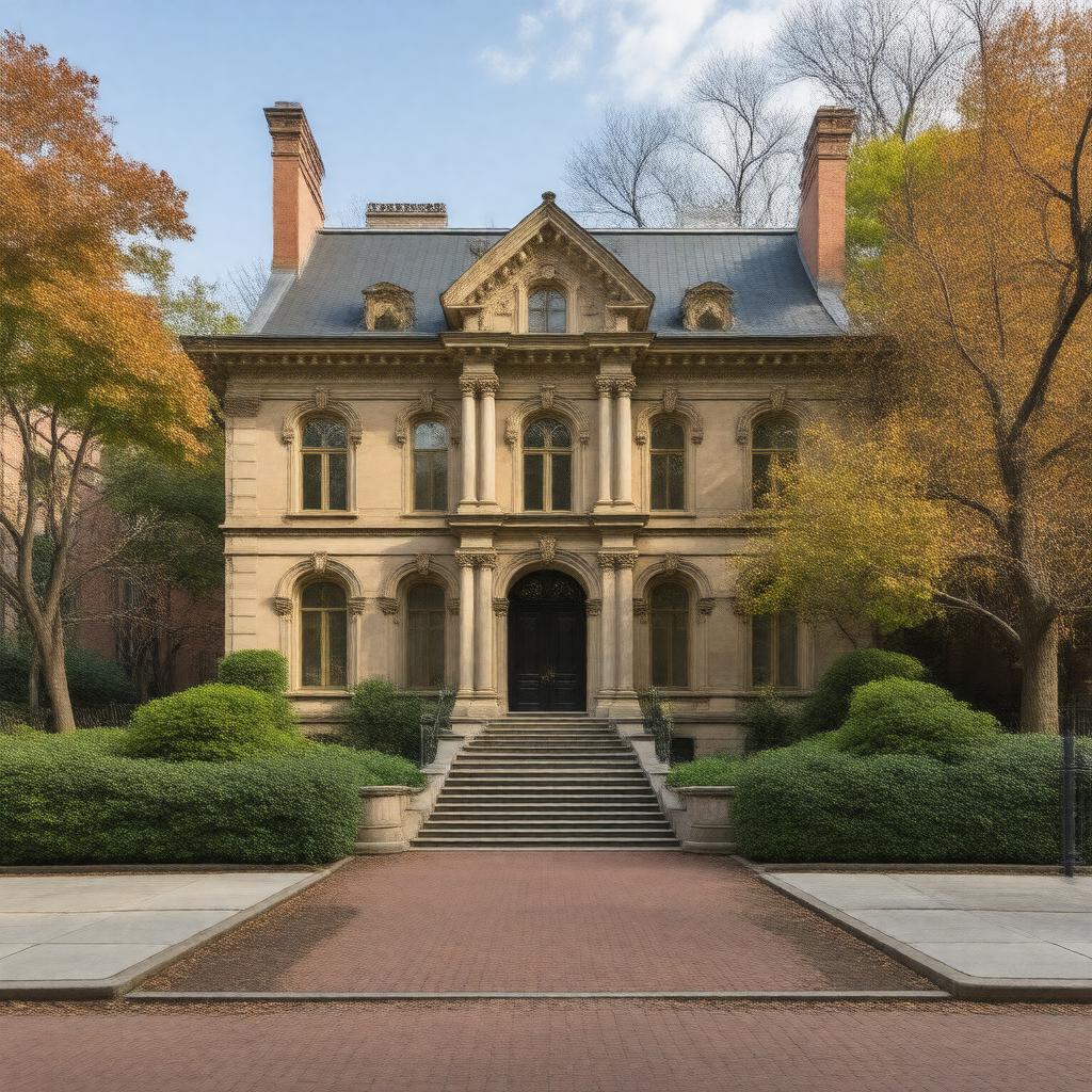 AI-created image of Andrew Carnegie Mansion