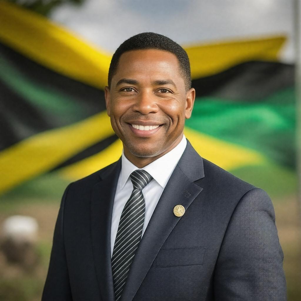Click to view larger image AI-created image of Andrew Holness