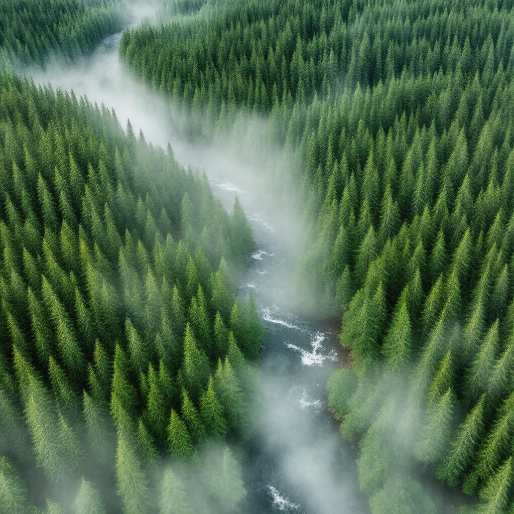 AI-created image of Andrews Forest LTER