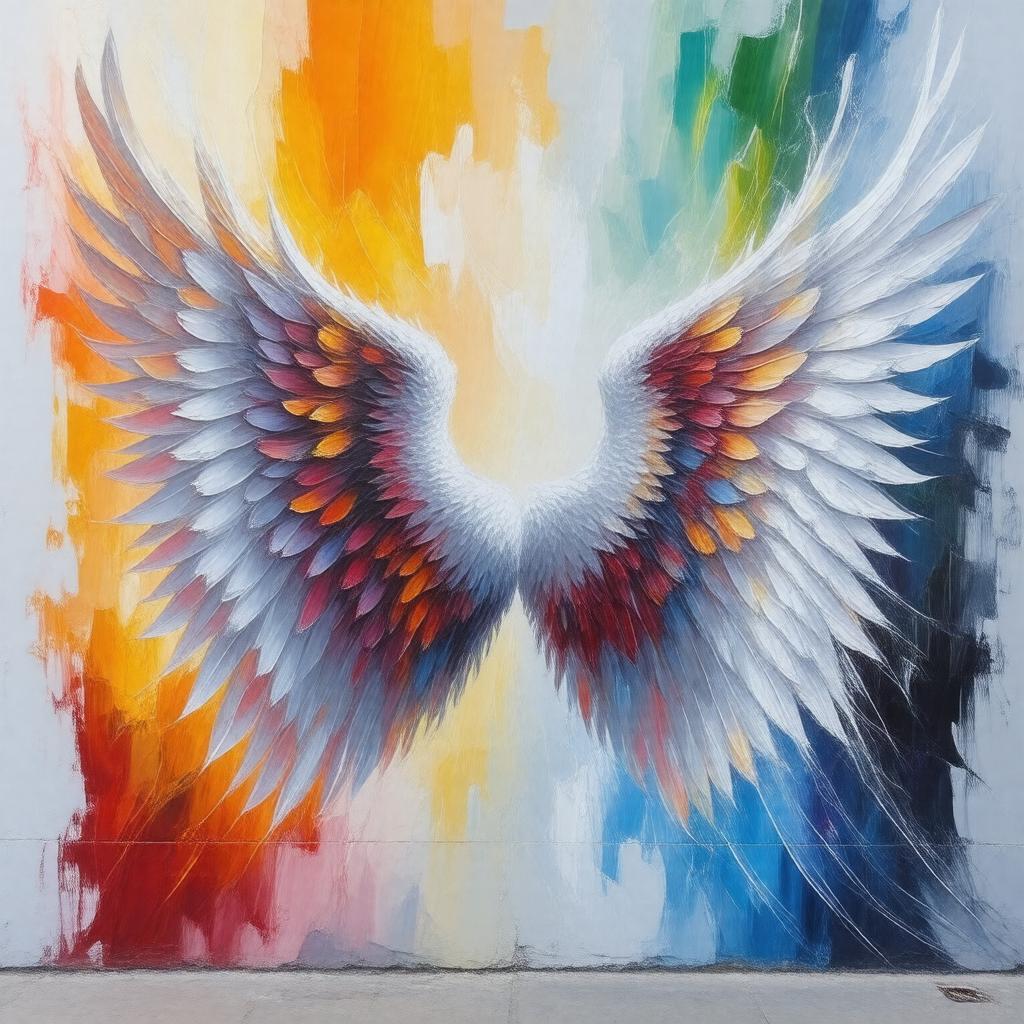 AI-created image of Angel Wings sculpture