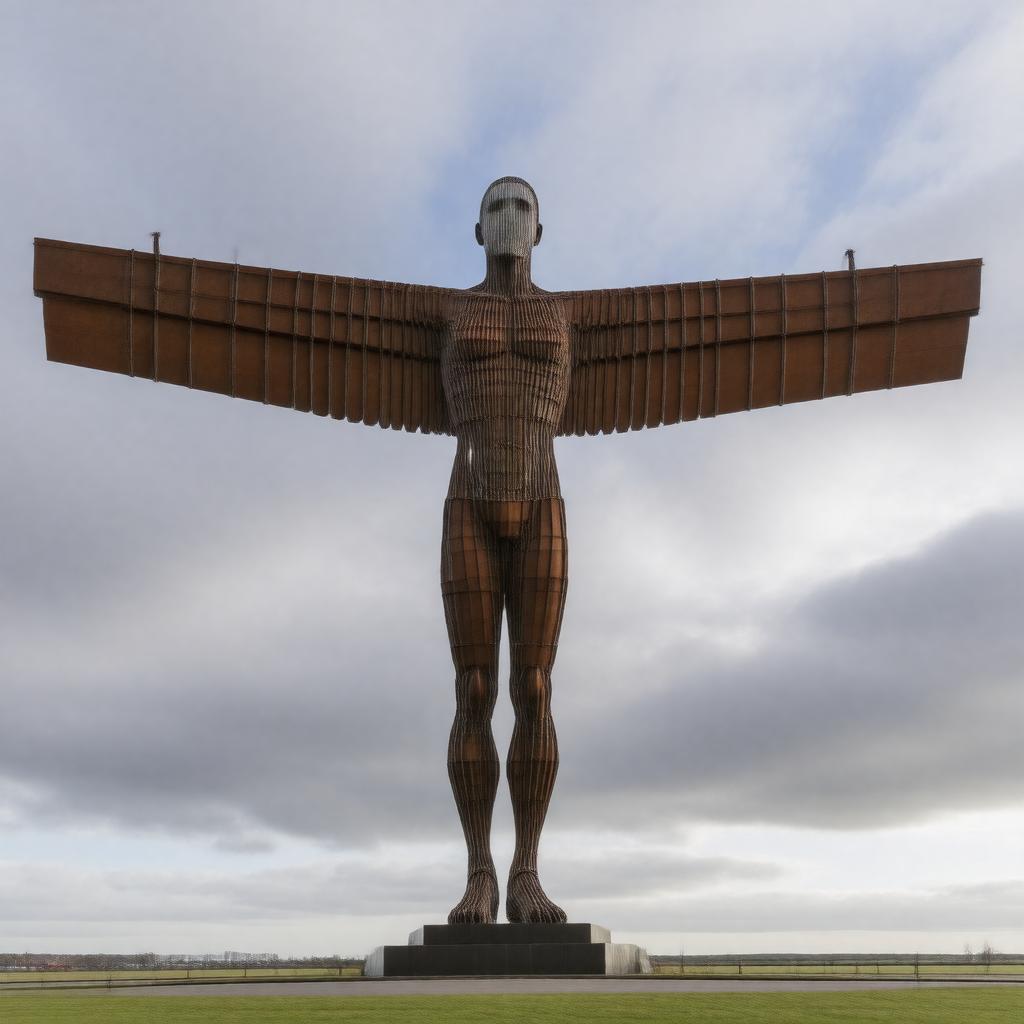 Click to view larger image AI-created image of Angel of the North