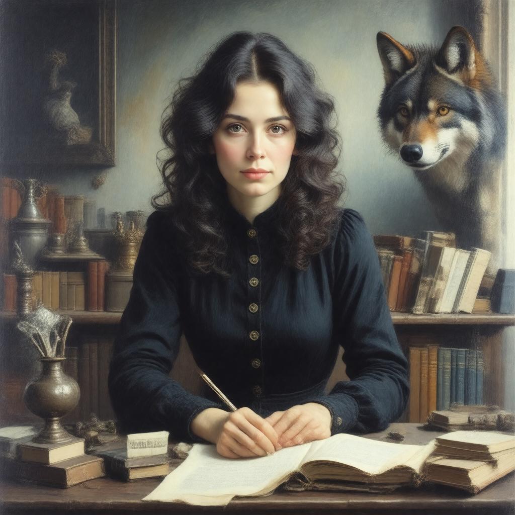 AI-created image of Angela Carter