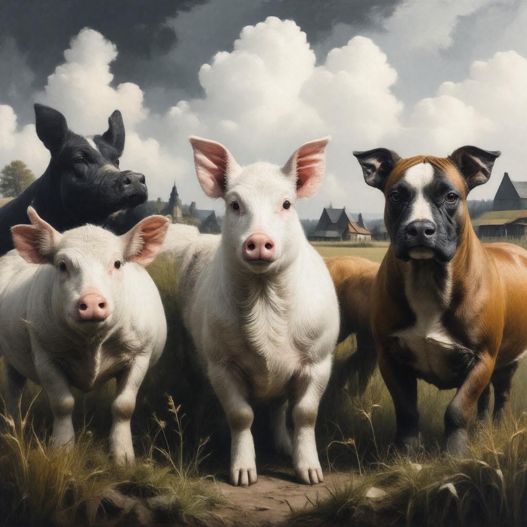 AI-created image of Animal Farm