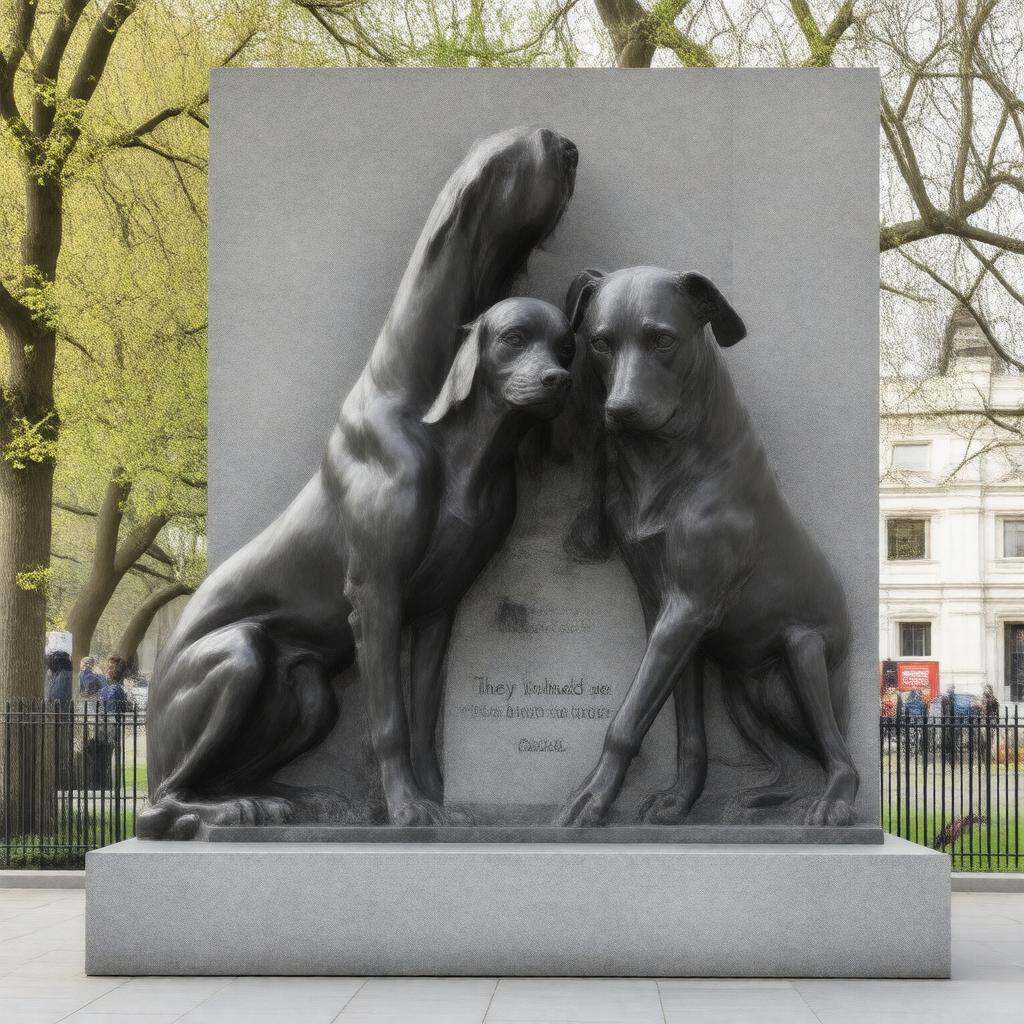 Click to view larger image AI-created image of Animals in War Memorial