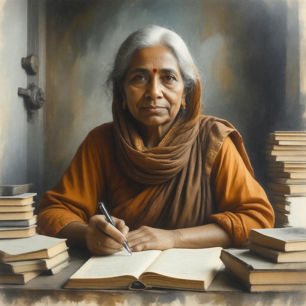 AI-created image of Anita Desai