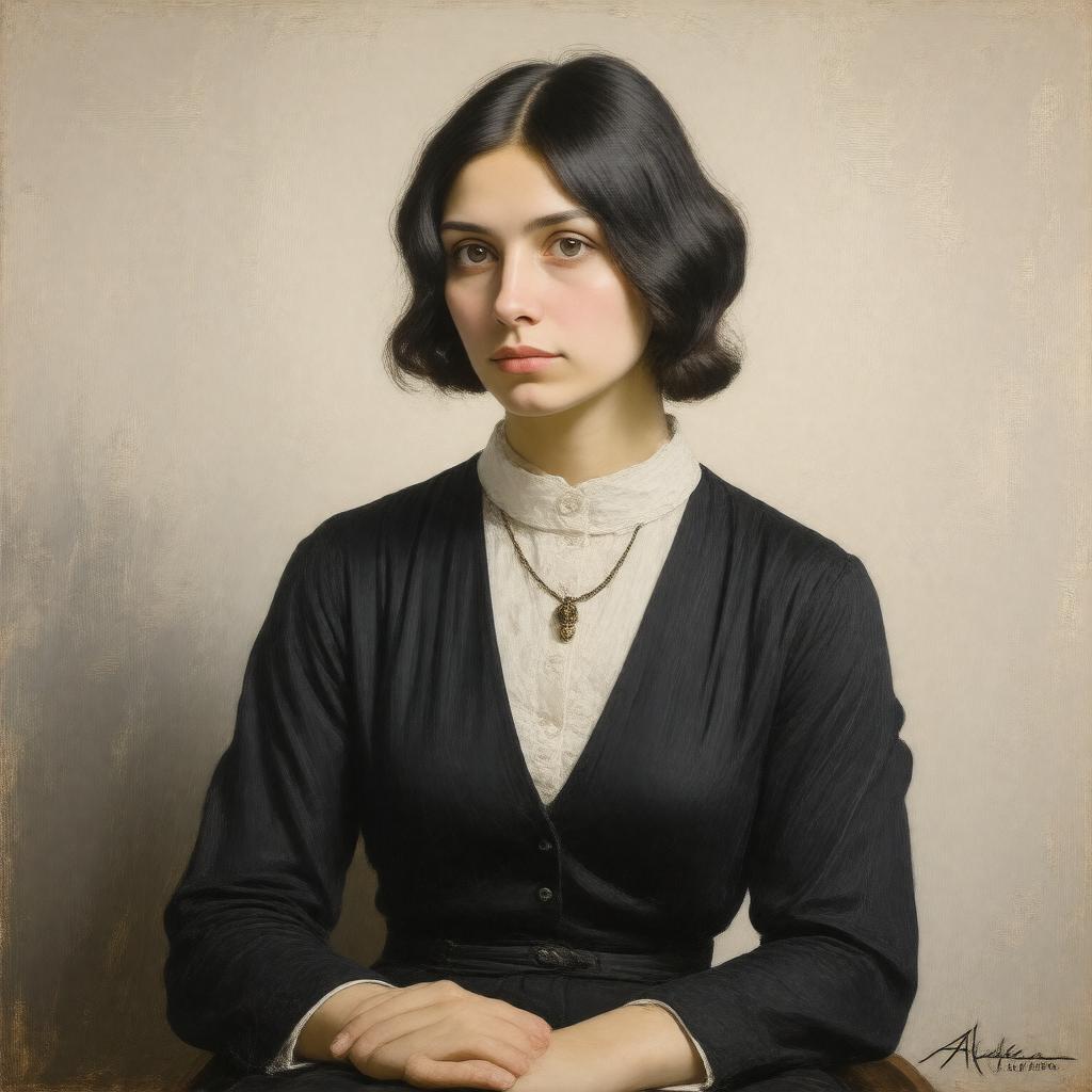 AI-created image of Anna Akhmatova