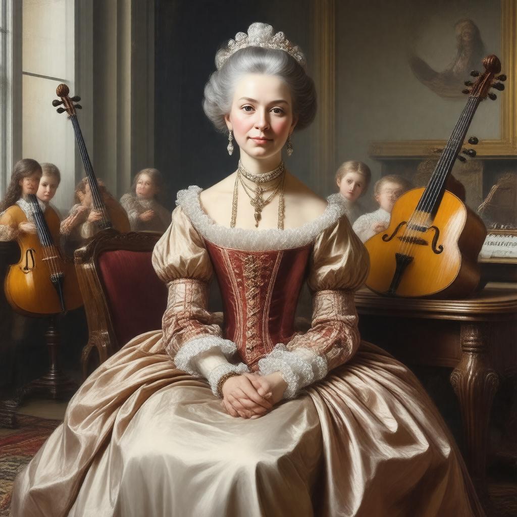 AI-created image of Anna Maria Mozart