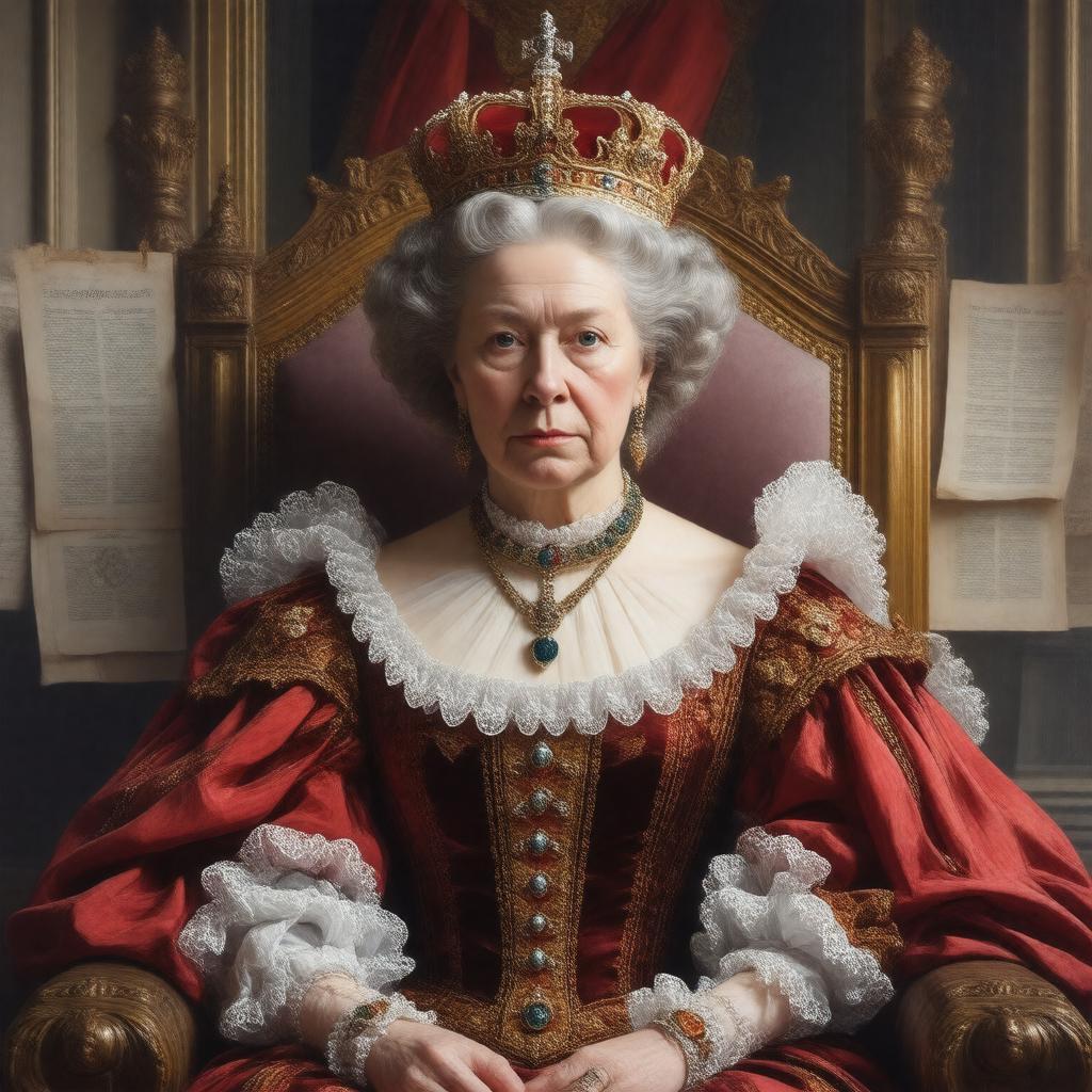 Click to view larger image AI-created image of Anne, Queen of Great Britain