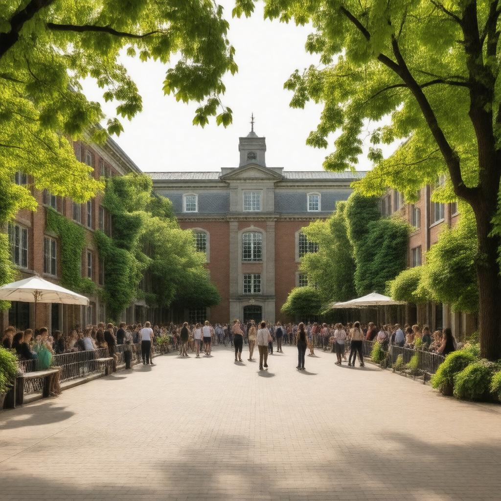 Click to view larger image AI-created image of Annenberg Courtyard