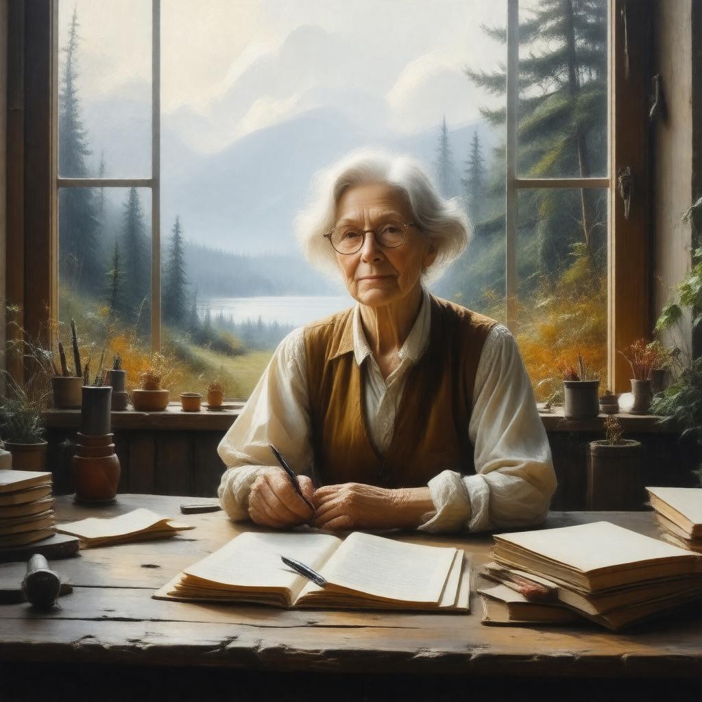 AI-created image of Annie Dillard