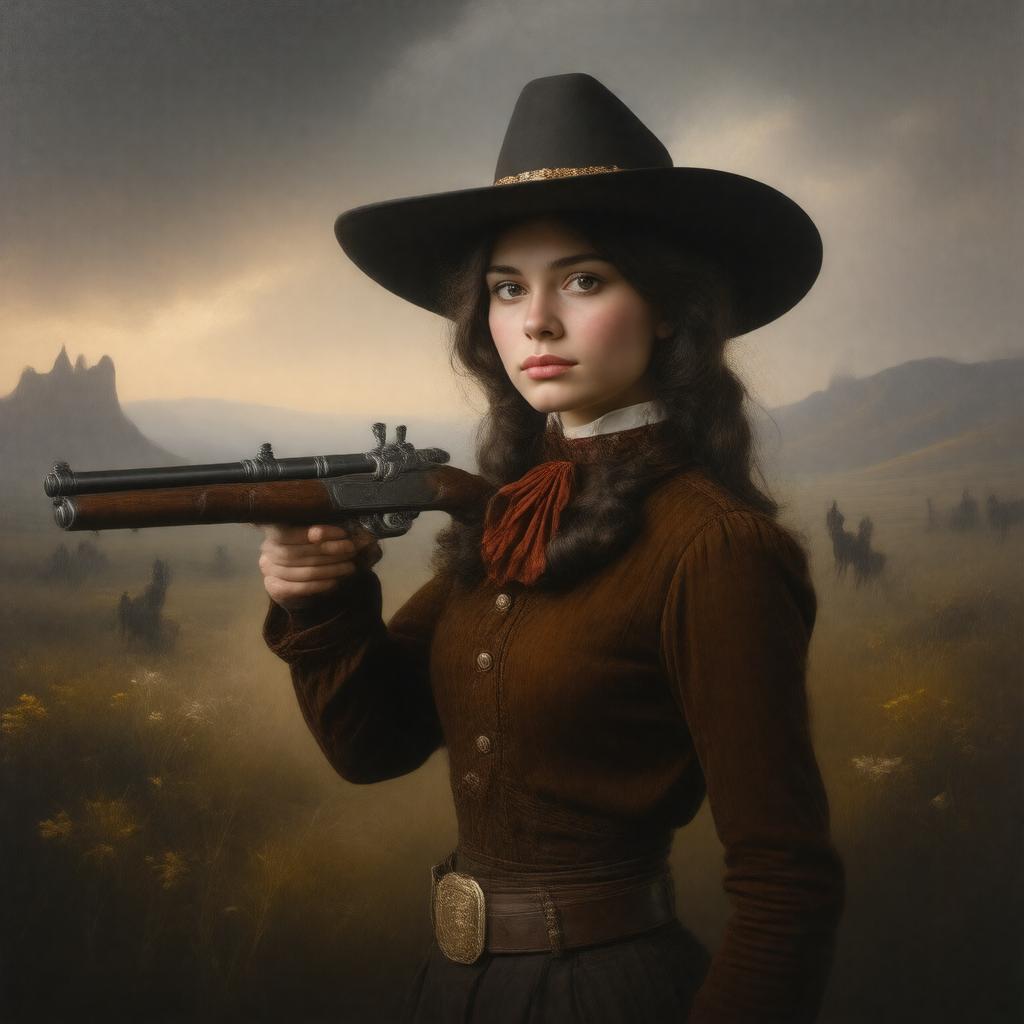 Click to view larger image AI-created image of Annie Oakley