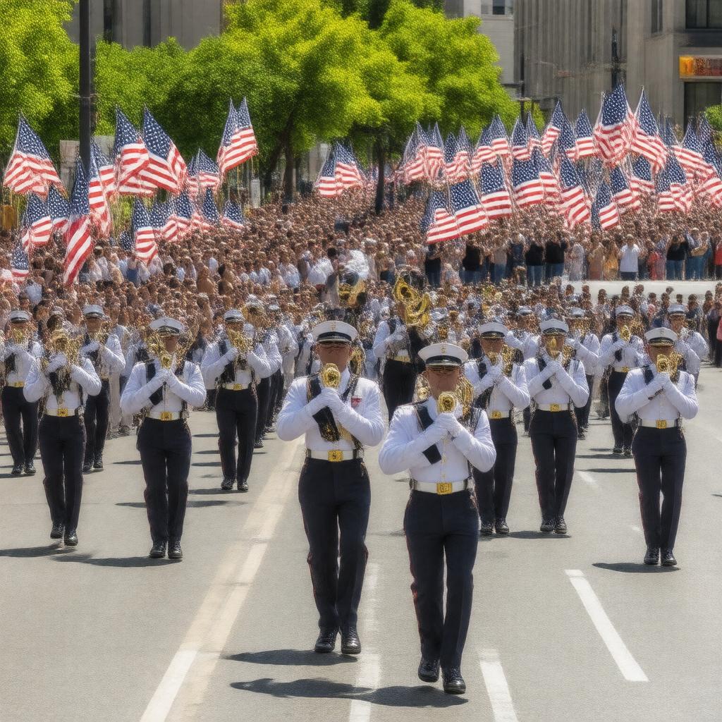 AI-created image of Annual Independence Day Parade