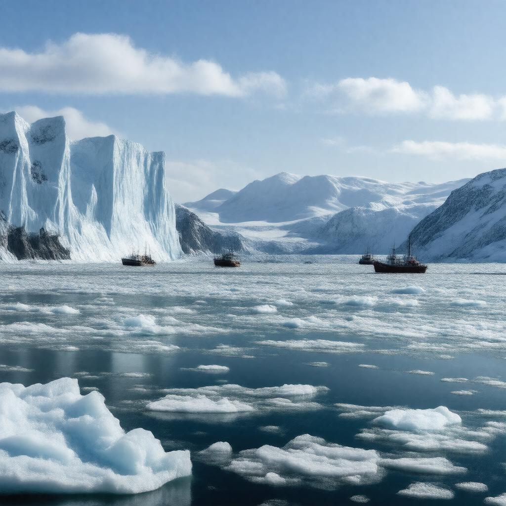 AI-created image of Antarctic Ocean