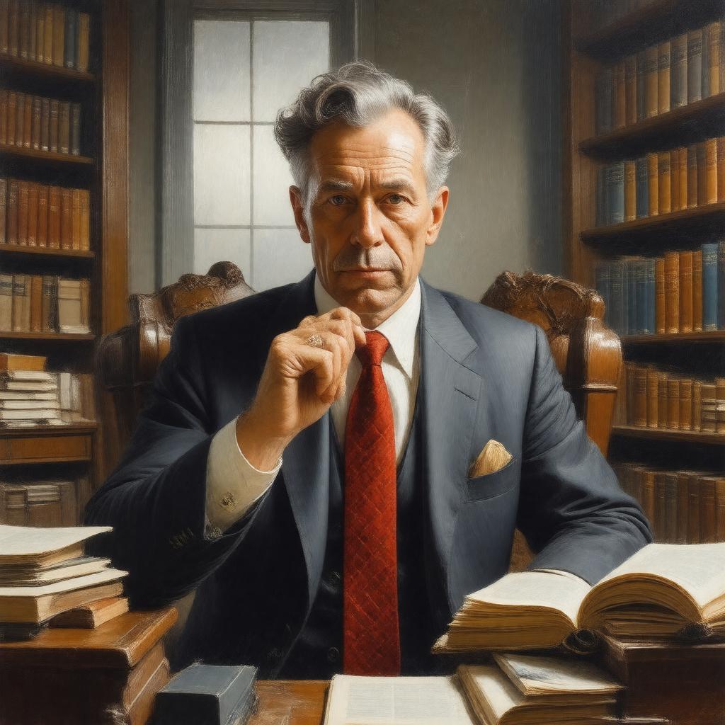 AI-created image of Anthony Leggett