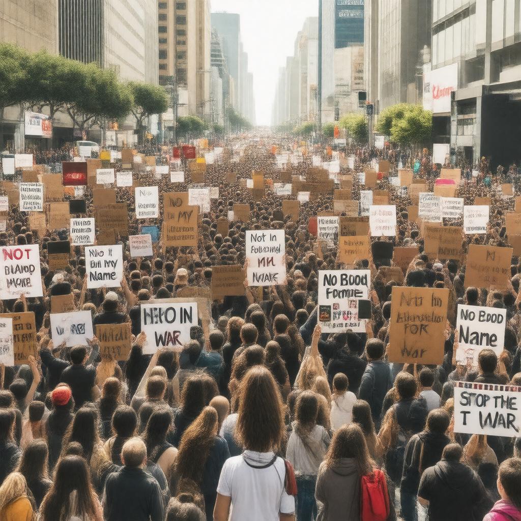 AI-created image of Anti-Iraq War protests
