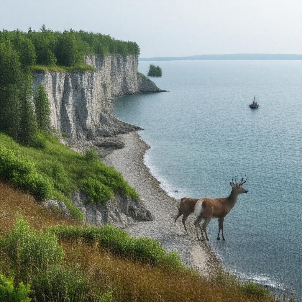 AI-created image of Anticosti Island