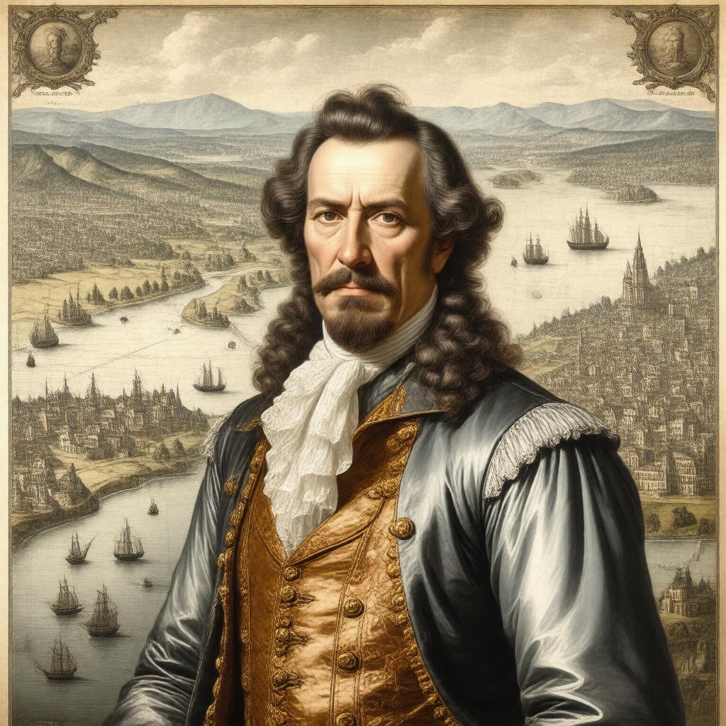 AI-created image of Antoine de la Mothe Cadillac