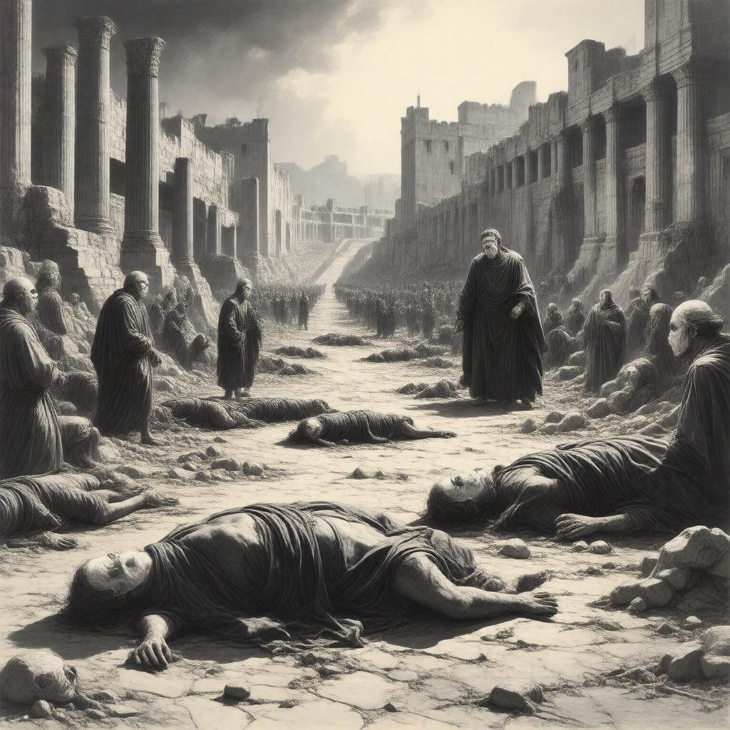 AI-created image of Antonine Plague