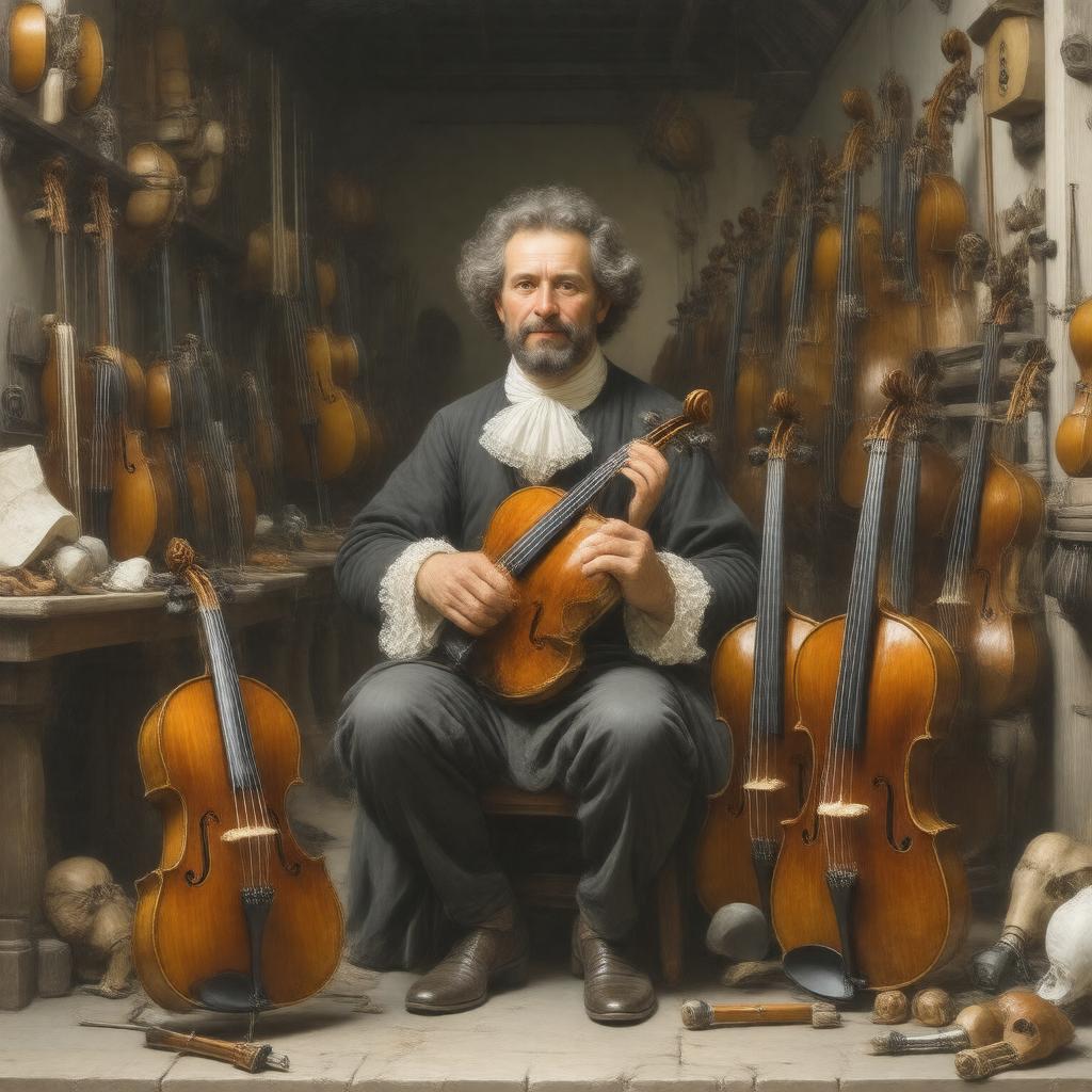 Click to view larger image AI-created image of Antonio Stradivari