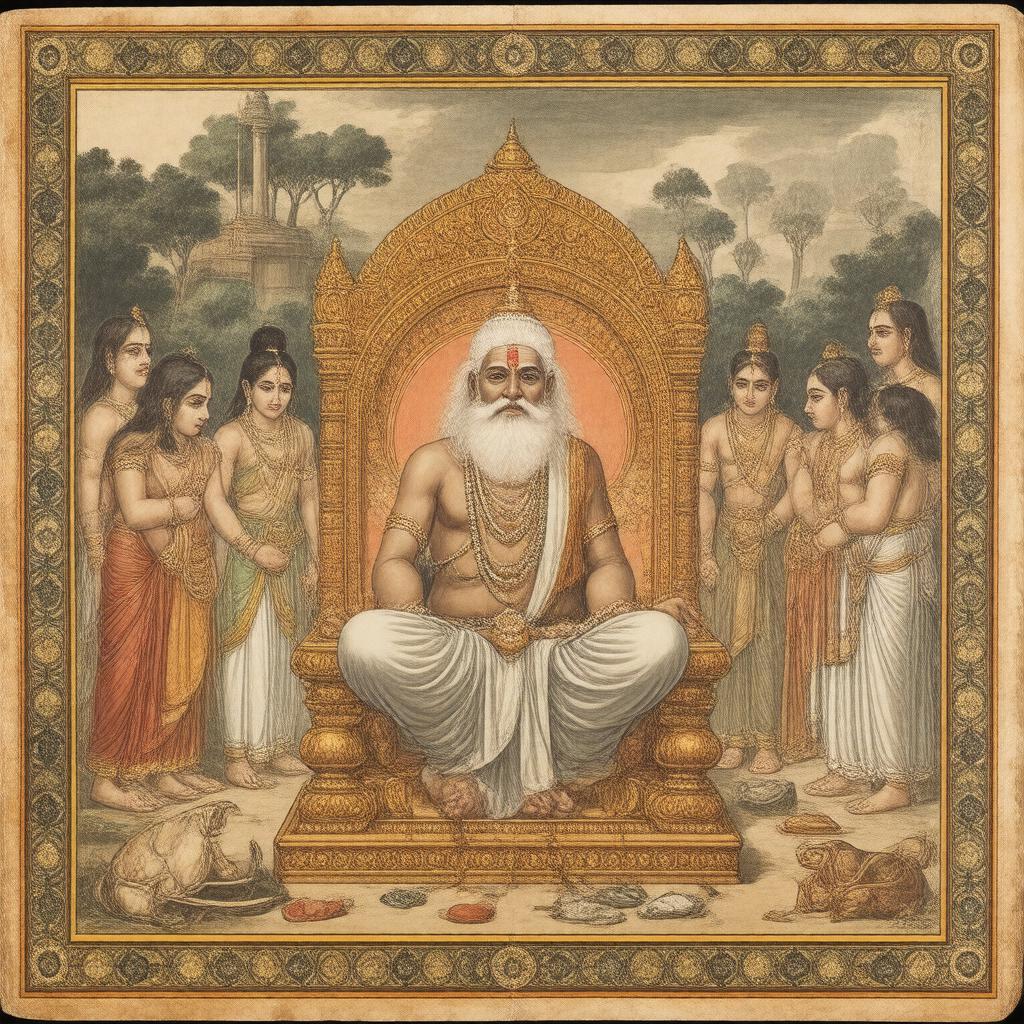 Click to view larger image AI-created image of Anushasana Parva