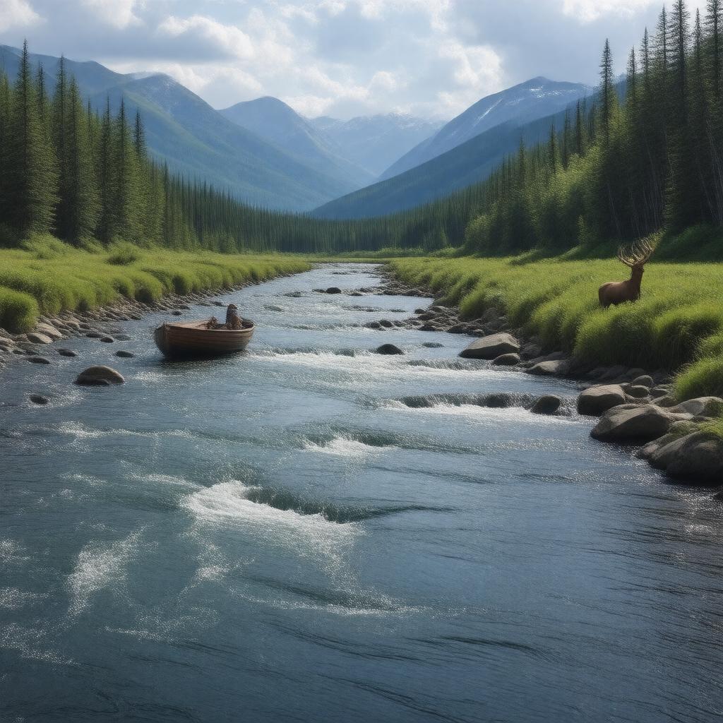 AI-created image of Anvik River