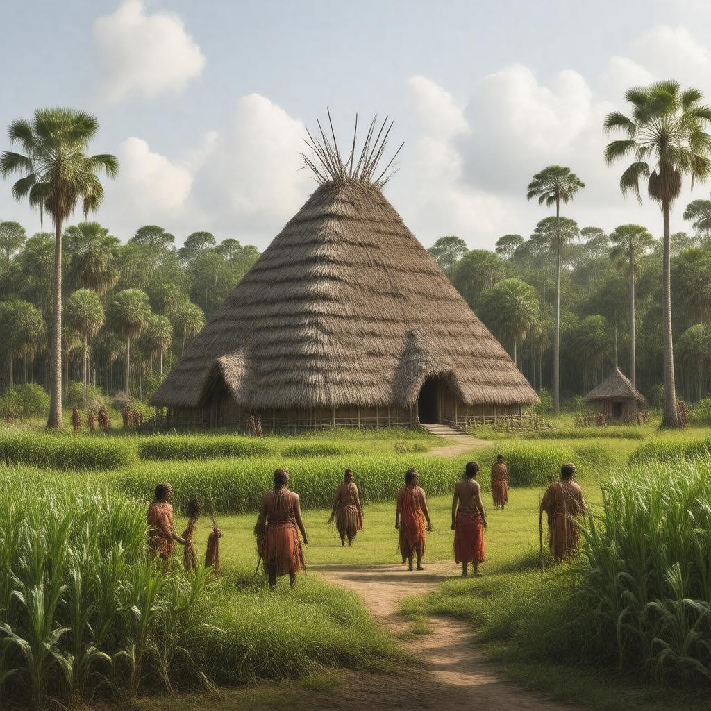 Click to view larger image AI-created image of Apalachee people