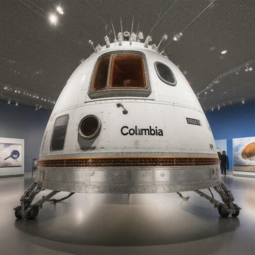 Click to view larger image AI-created image of Apollo 11 Command Module Columbia
