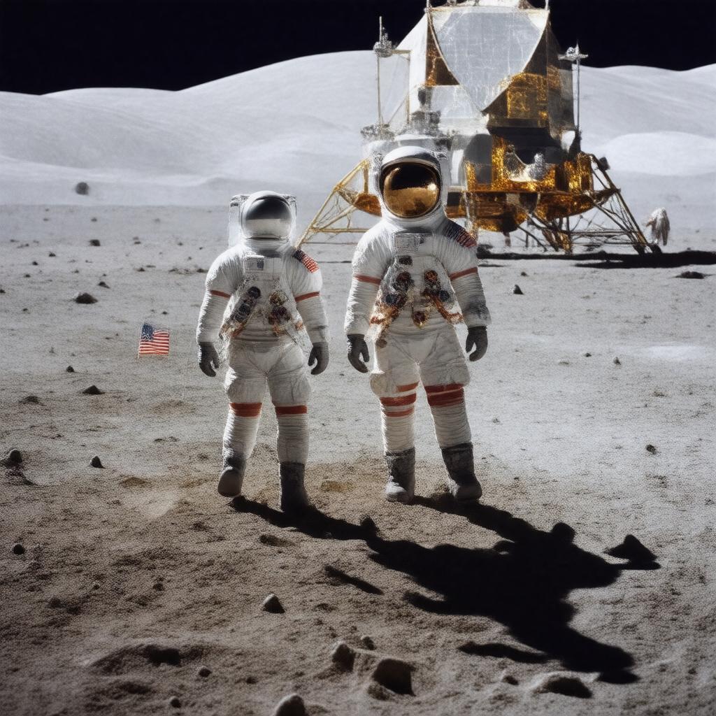 AI-created image of Apollo 11 lunar landing