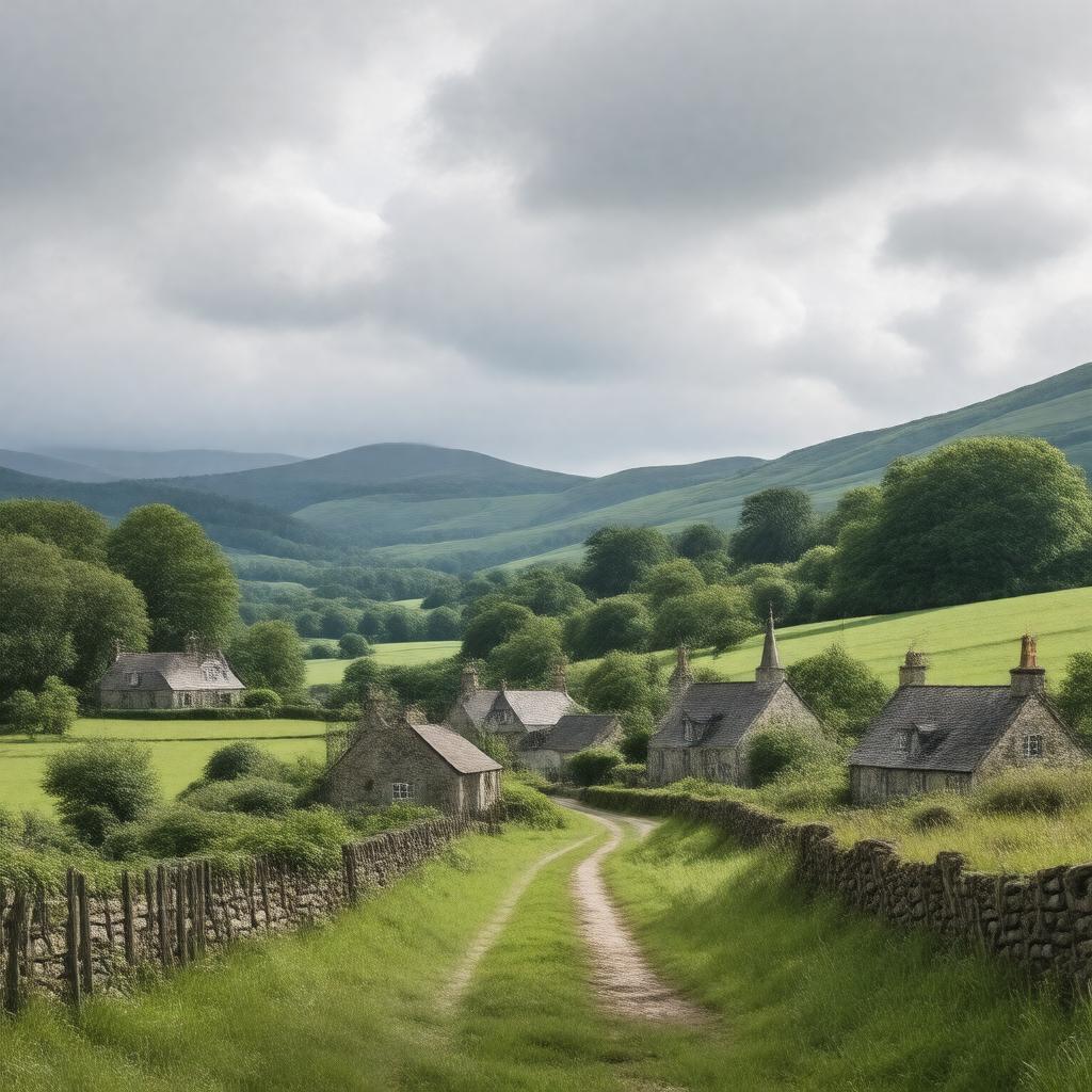 Click to view larger image AI-created image of Applegarth, Dumfriesshire, Scotland