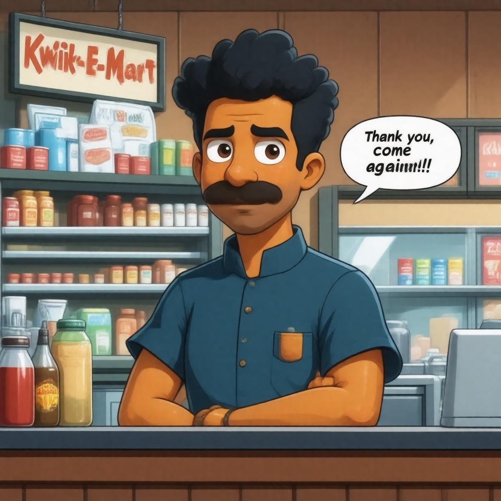 AI-created image of Apu Nahasapeemapetilon