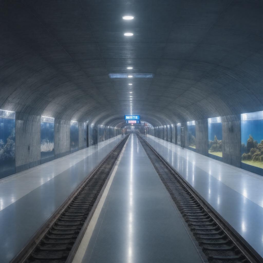 Click to view larger image AI-created image of Aquarium station (MBTA Blue Line)