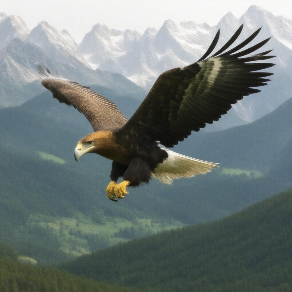 Click to view larger image AI-created image of Aquila chrysaetos chrysaetos