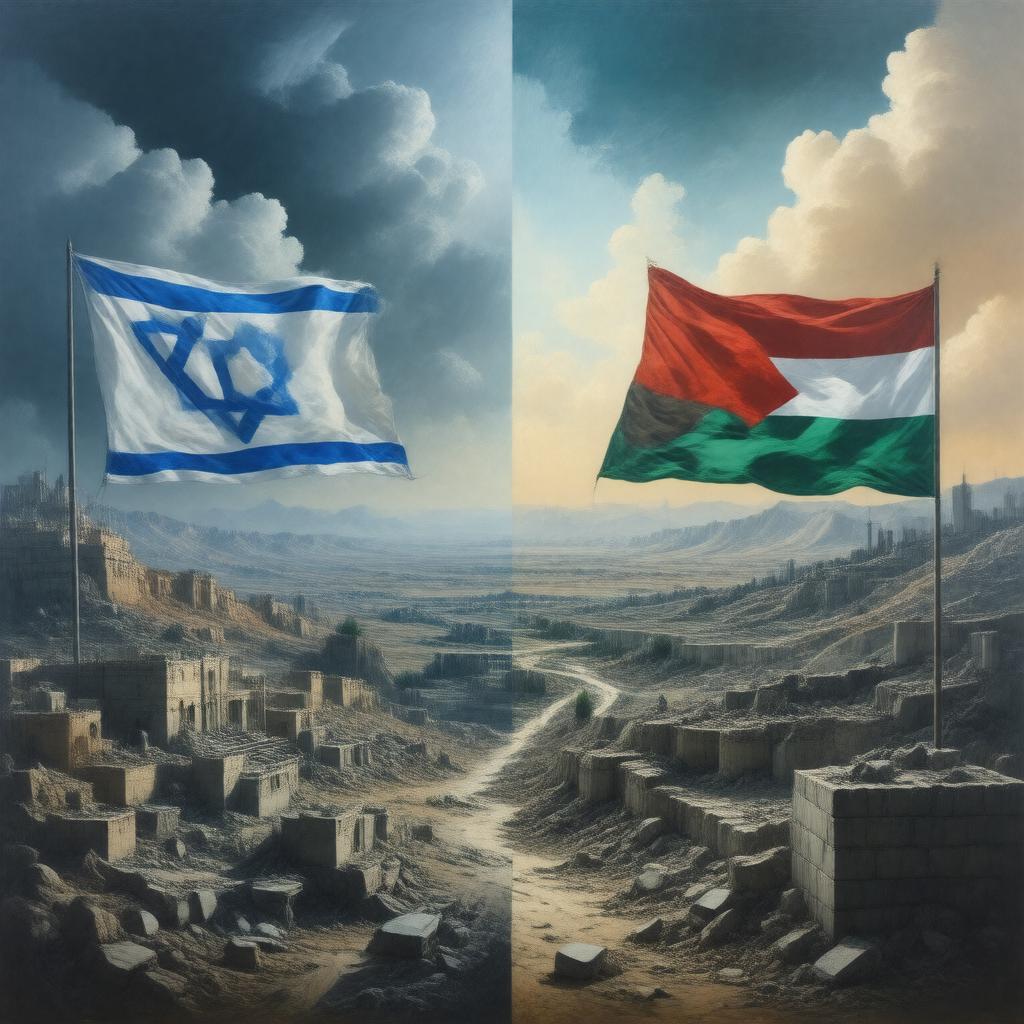 AI-created image of Arab-Israeli conflict