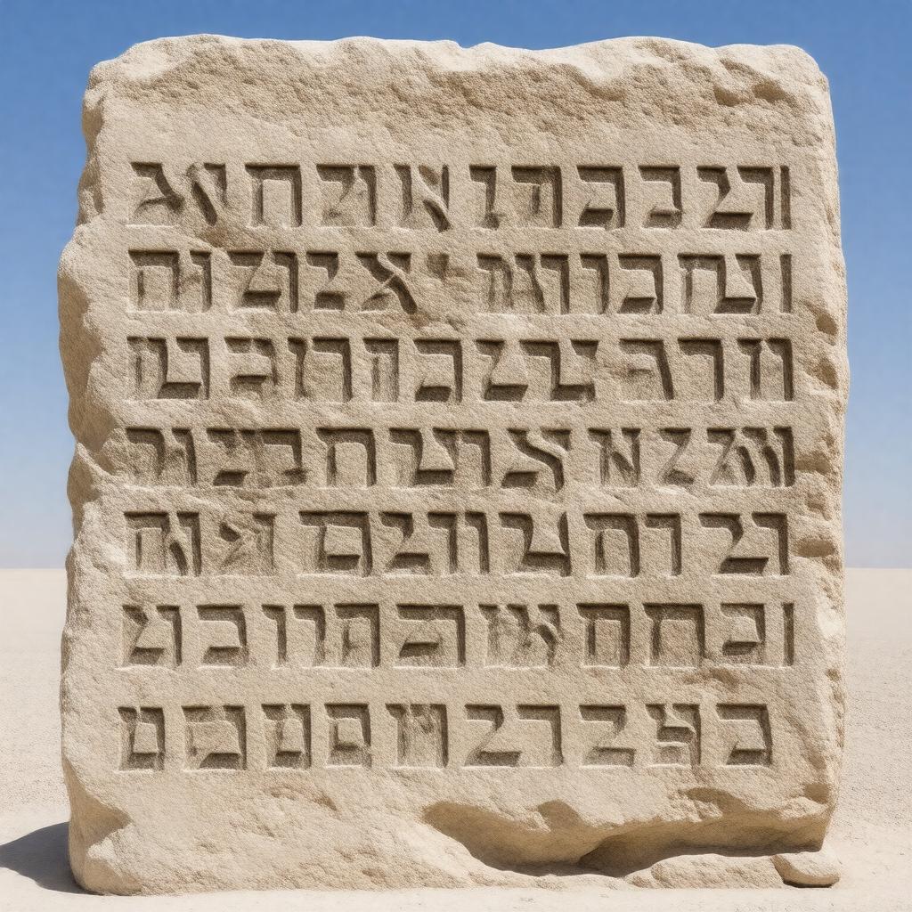 Click to view larger image AI-created image of Aramaic alphabet